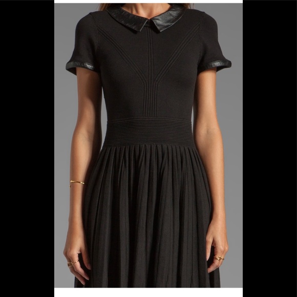 Milly June Knits Leather Collar Josephine Dress - Picture 3 of 9